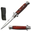 9.75" Italian Milano Stiletto Pakkawood Handle Automatic Knife - TOPHATTER'S ARMORY DEALS Collectible Weapons - Tophatter Daily Deals