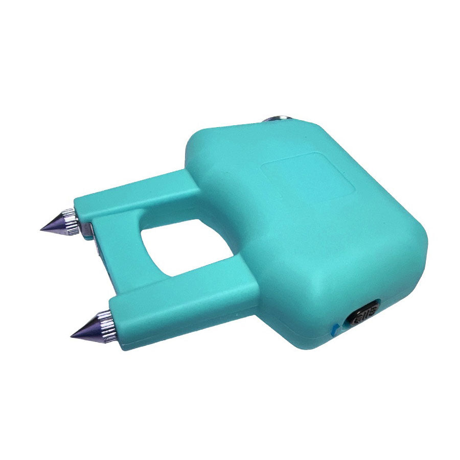 Turquoise Spike Claw Self Defense Stun Gun with Key Ring - TOPHATTER'S ARMORY DEALS Collectible Weapons - Tophatter Daily Deals