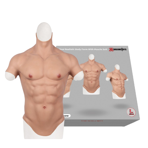 XX-DREAMSTOYS Ultra Realistic Silicone Muscle Suit for Men Size L Natural Skin Tone > Gender > Bodyforms - Tophatter Daily Deals