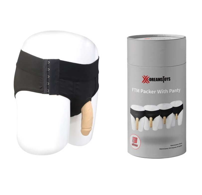 XX-Dreamstoys FTM Silicone Packer with Black Panty Size S 10cm Length 3.5cm Diameter > Gender > Packers - Tophatter Daily Deals