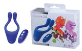 BeauMents Doppio 2.0 Blue Silicone Vibrator with Remote Control, 13 cm Length > Sex Toys > Couples Toys - Tophatter Daily Deals