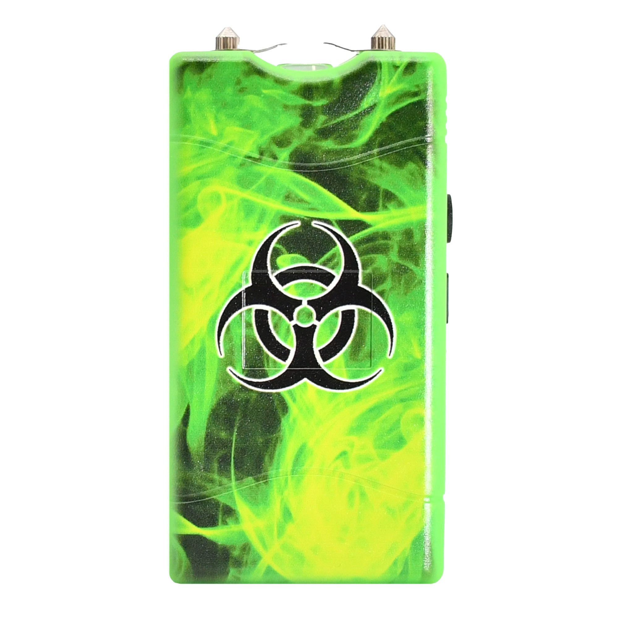 Self Defense Biohazard Green Stun Gun Rechargeable LED FlashLight - Tophatter's Inc. Weapons Store Online Collectible Weapons - Tophatter Daily Deals