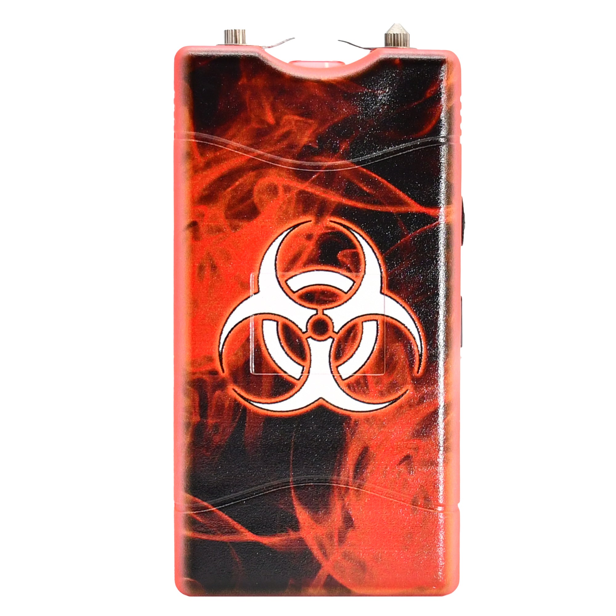 Self Defense Biohazard Red Stun Gun Rechargeable LED Flashlight Collectible Weapons - Tophatter Daily Deals