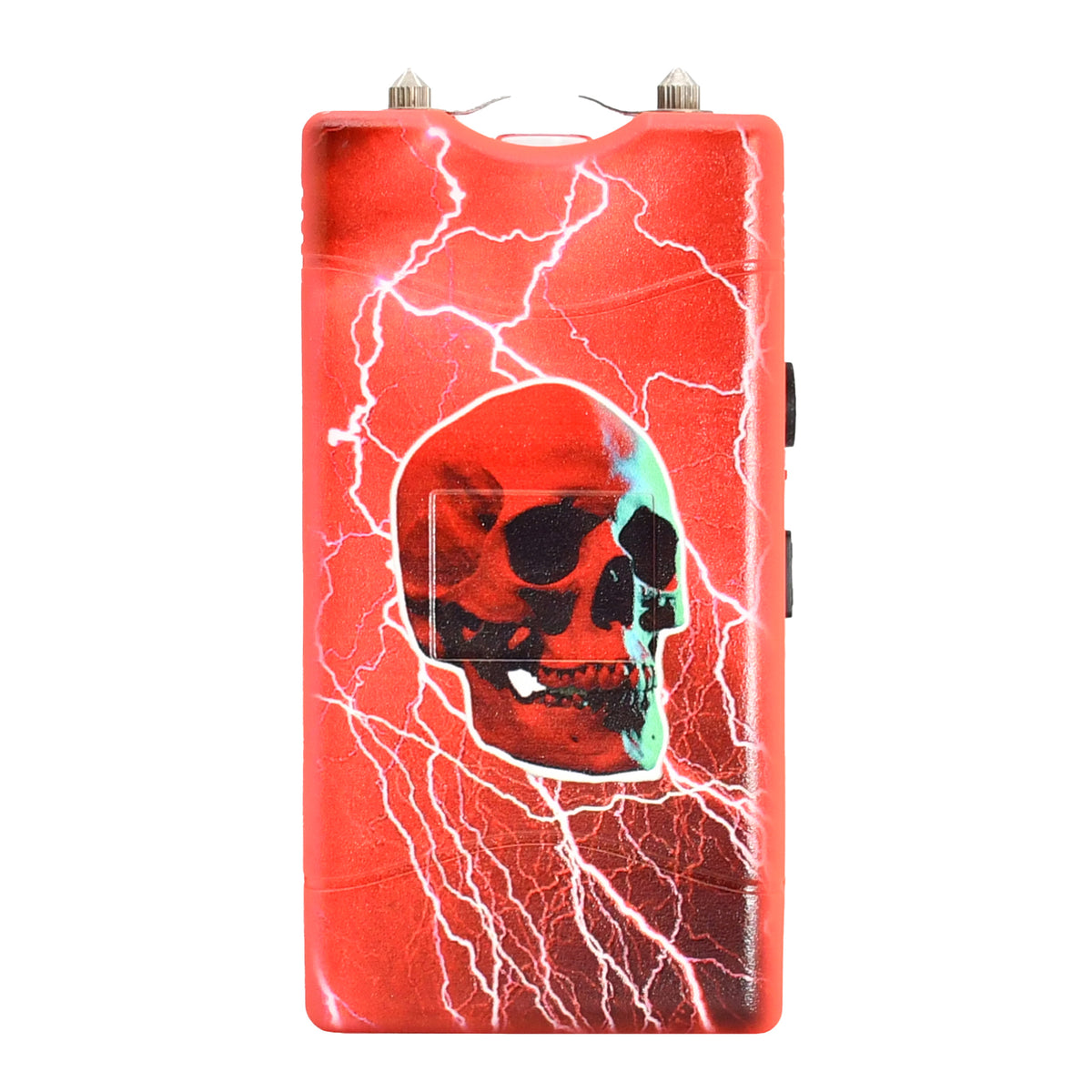 Self Defense Red Skull Stun Gun Rechargeable LED Flashlight - TOPHATTER'S ARMORY DEALS Collectible Weapons - Tophatter Daily Deals