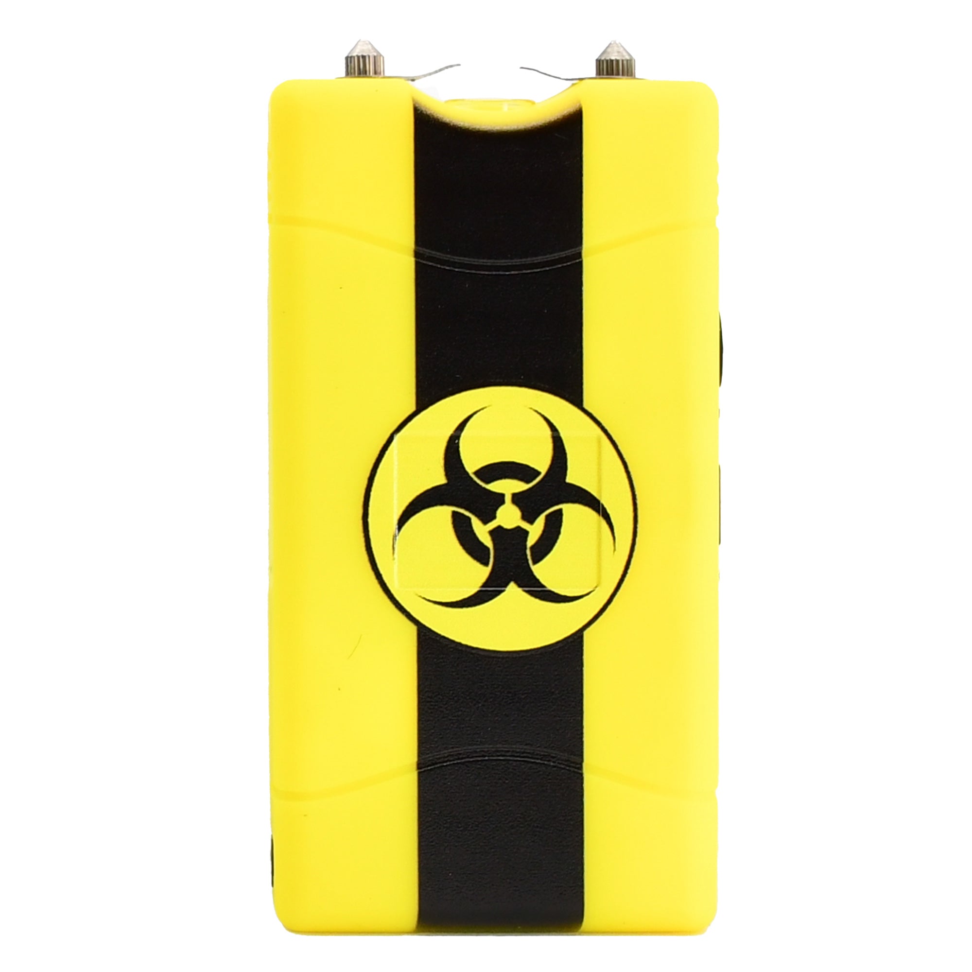 Self Defense Biohazard Yellow Stun Gun Rechargeable LED Flashlight Collectible Weapons - Tophatter Daily Deals