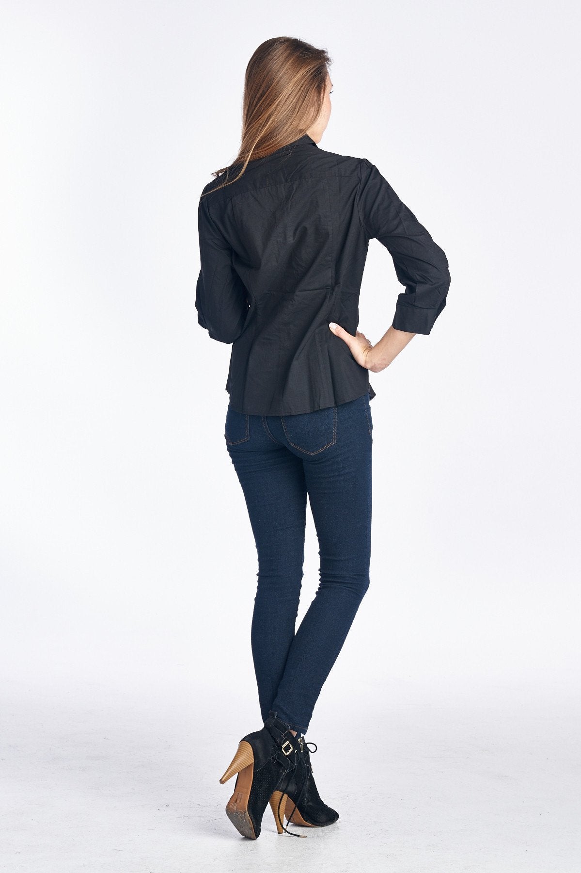 Women's Long Sleeve Button Placket Detailed Shirt Tops / Button Down - Tophatter Daily Deals