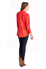 Women's Long Sleeve Button Down Woven/Knit Top Tops / Button Down - Tophatter Daily Deals