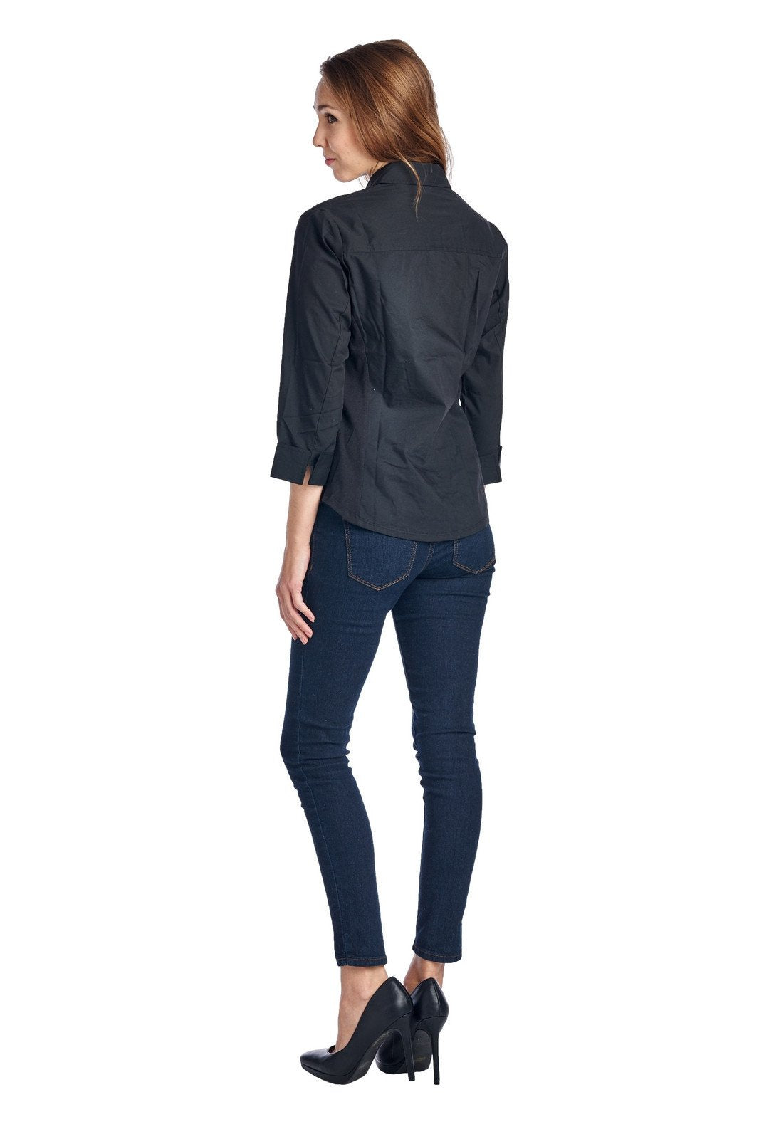 Women's Long Sleeve Button Down Woven/Knit Shirt Tops / Button Down - Tophatter Daily Deals