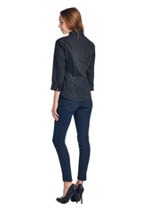 Women's Long Sleeve Button Down Woven/Knit Shirt Tops / Button Down - Tophatter Daily Deals