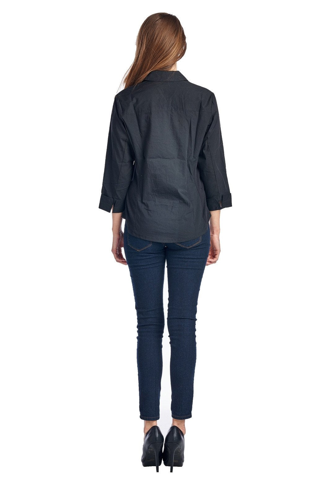 Women's Long Sleeve Button Down Woven/Knit Shirt Tops / Button Down - Tophatter Daily Deals