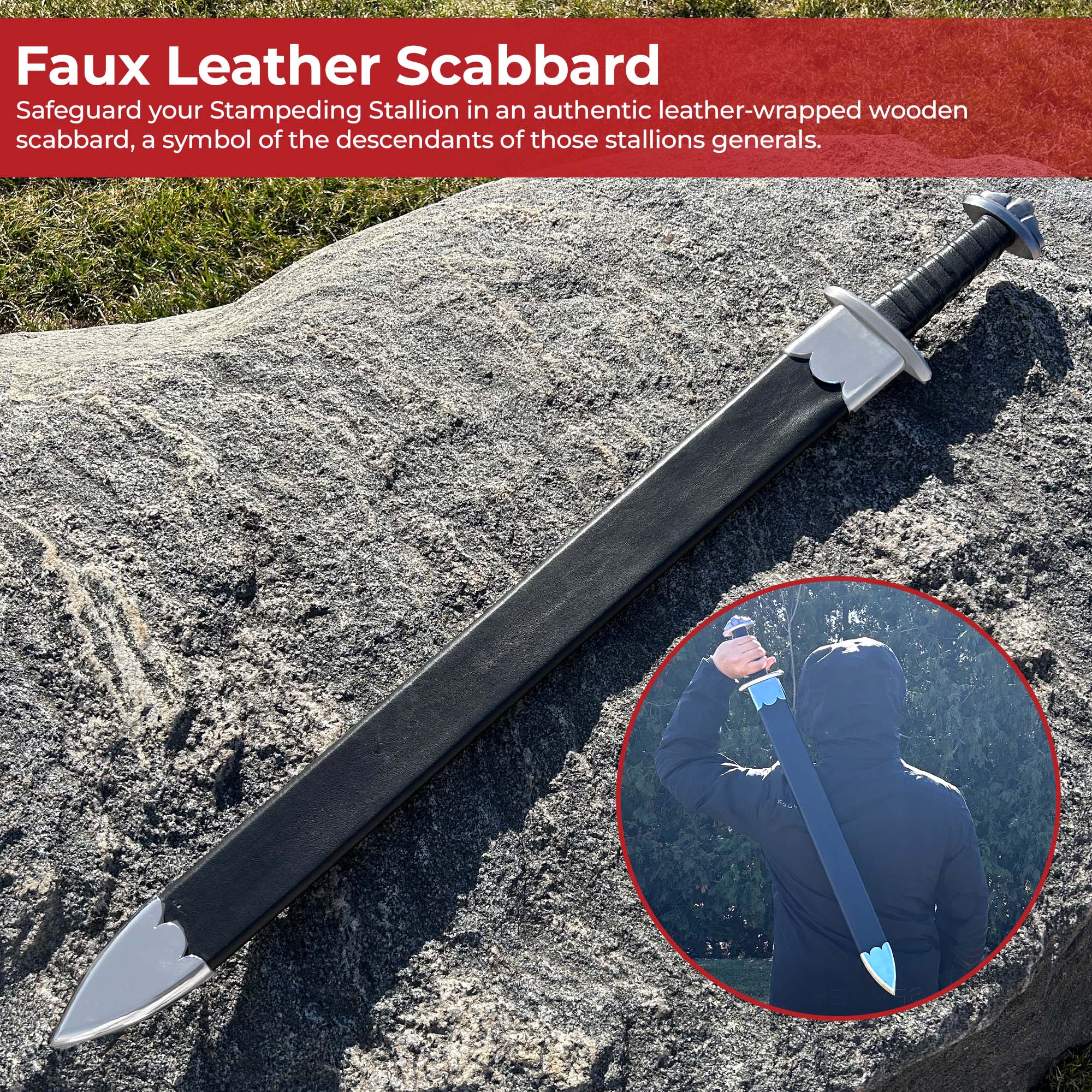Stampeding Stallion Functional Replica Medieval Sword Swords - Tophatter Daily Deals