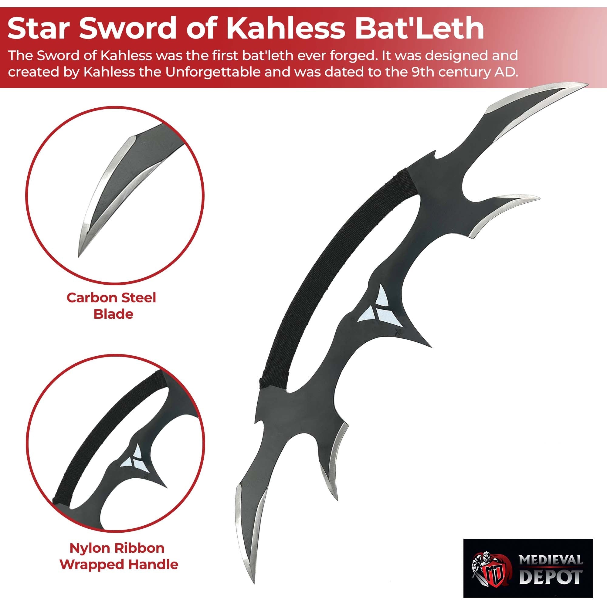 Star Sword of Kahless Bat'Leth swords - Tophatter Daily Deals