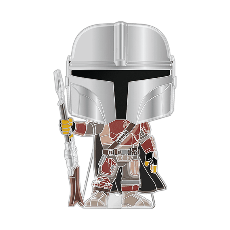Star Wars: The Mandalorian – The Mandalorian with Blaster Pop! Enamel Pin Enamel Pin - Tophatter Daily Deals