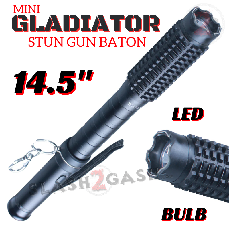 STUN BATON 125M Volts w/ LED Flashlight Stun Gun Tiger USA - Mini Gladiator SD-StunGun - Tophatter Daily Deals