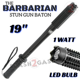 STUN BATON 9M Volts w/ LED Flashlight Stun Gun Streetwise - The Barbarian SD-StunGun - Tophatter Daily Deals
