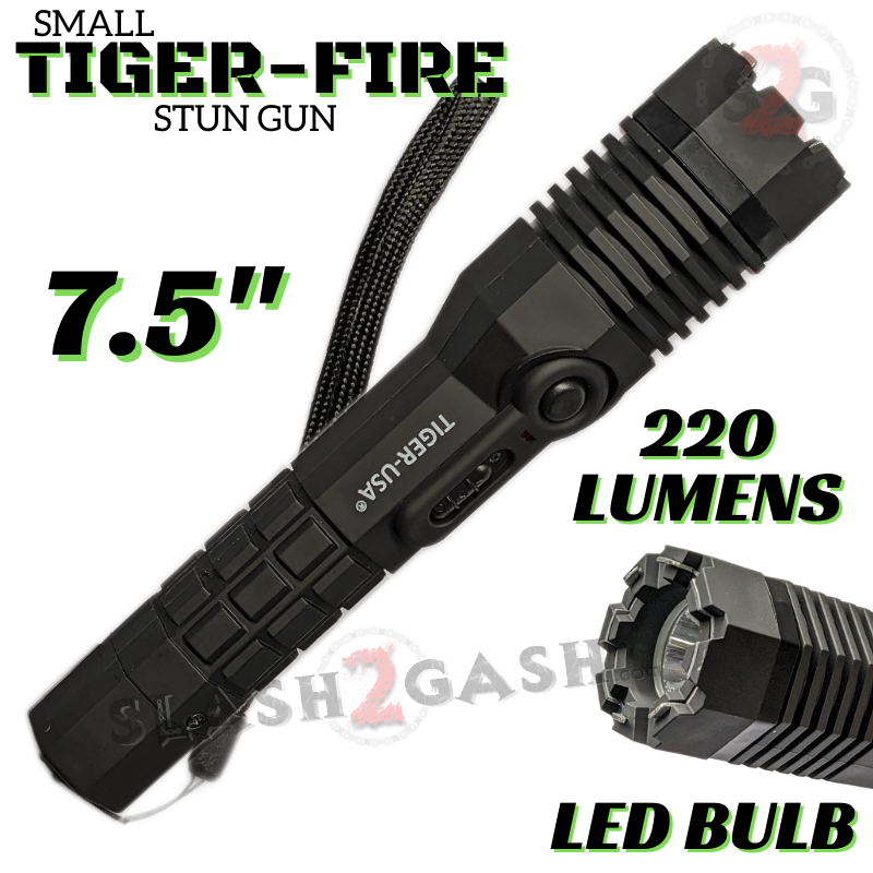 STUN GUN 180M Volts w/ LED Flashlight Tiger USA Police Grade - Tiger Fire SD-StunGun - Tophatter Daily Deals
