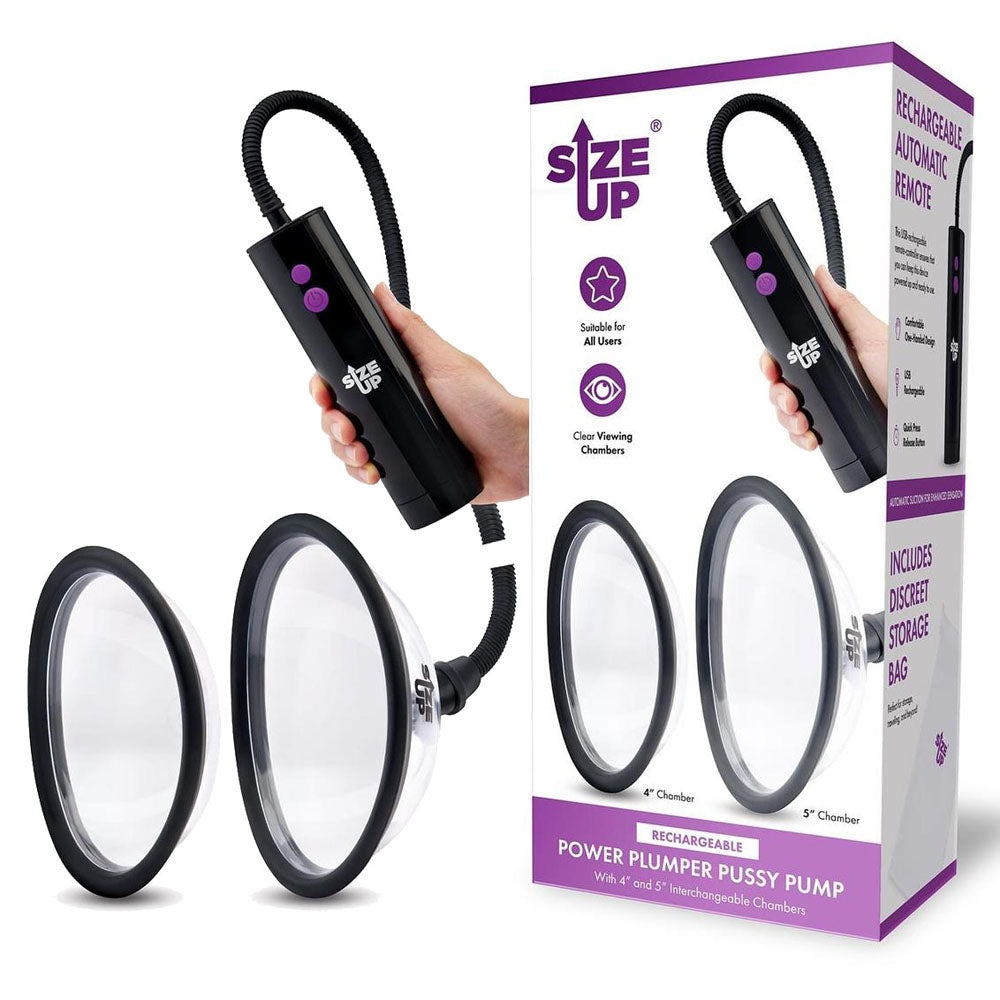 Size Up Rechargeable Power Plumper (10 cm and 12.7 cm) – USB Rechargeable Vagina Pump > Pumps > Female Pumps - Tophatter Daily Deals