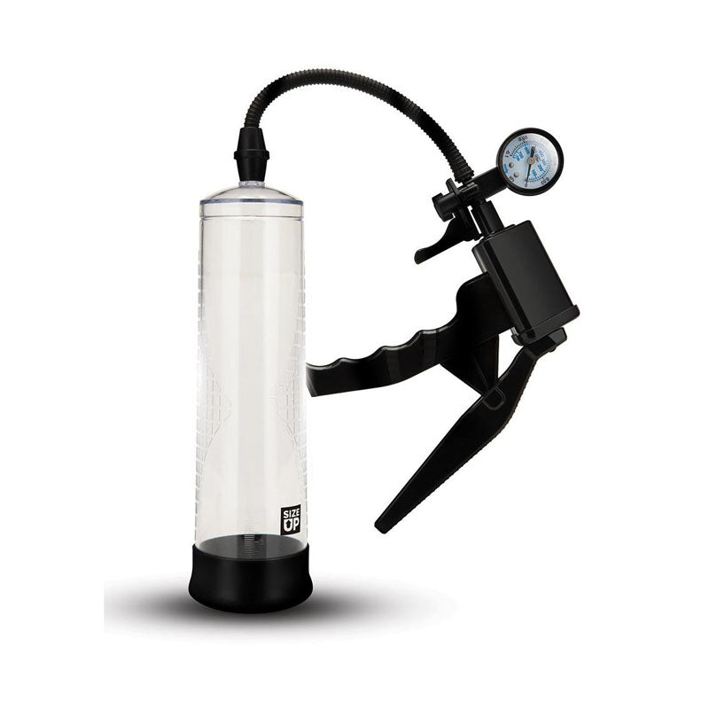 Size Up Ergonomic Trigger Penis Pump With Pressure Gauge - 8 Inch > Pumps > Penis Pumps - Tophatter Daily Deals
