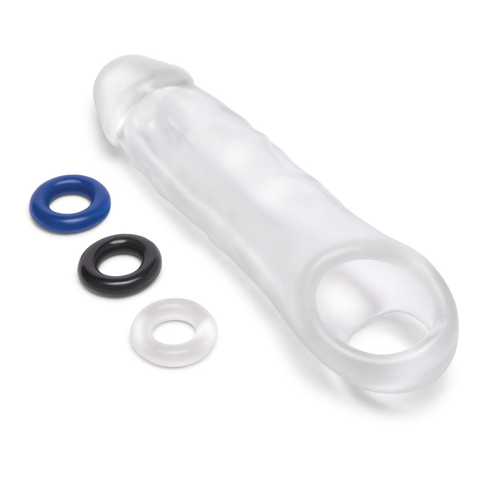 Size Up 2 Inch See-Thru Penis Extender with Ball Loop > Sex Toys For Men > Penis Sleeves - Tophatter Daily Deals
