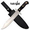 Survival Knife 16 Inch Big Bad Bowie Knife Black Pakkawood Handle - Tophatter's Army Products & Self Defense Collectible Weapons - Tophatter Daily Deals