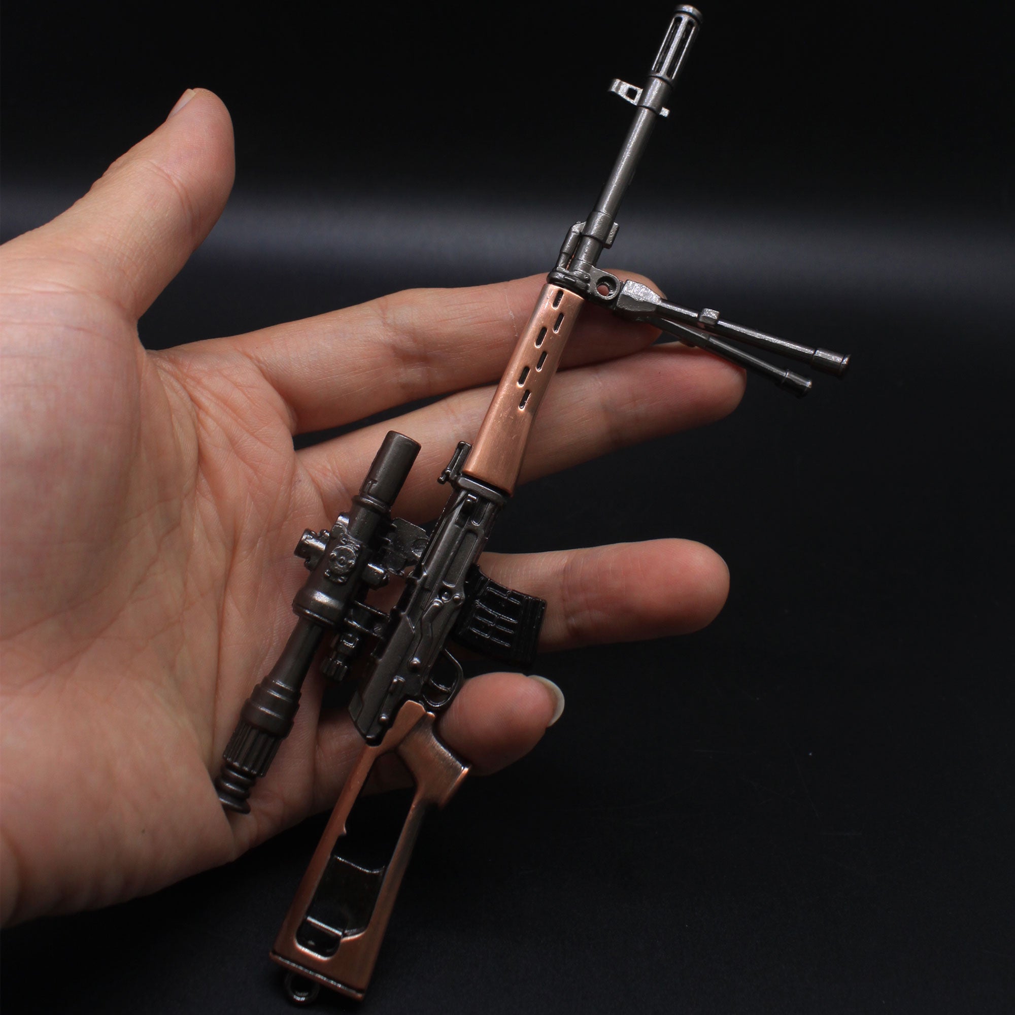 SVD Dragunov Sniper Metal Miniature Rifle 17CM/6.7" - Tophatter Daily Deals