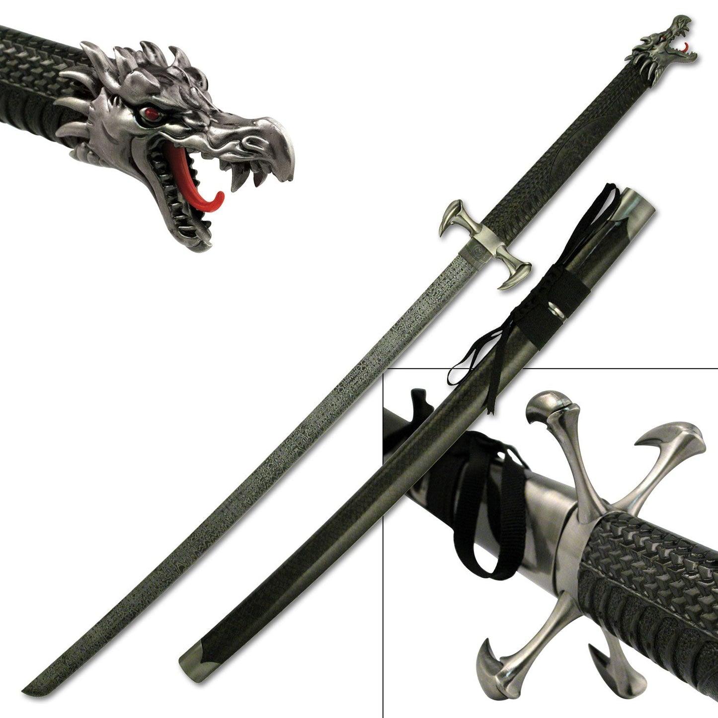 BladesUSA - Samurai Sword - Dragon Claw Katana with Display Stand - Tophatter Daily Deals