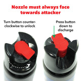 Streetwise 18 Stream Pepper Spray Twist Lock Pepper Spray - Tophatter Daily Deals