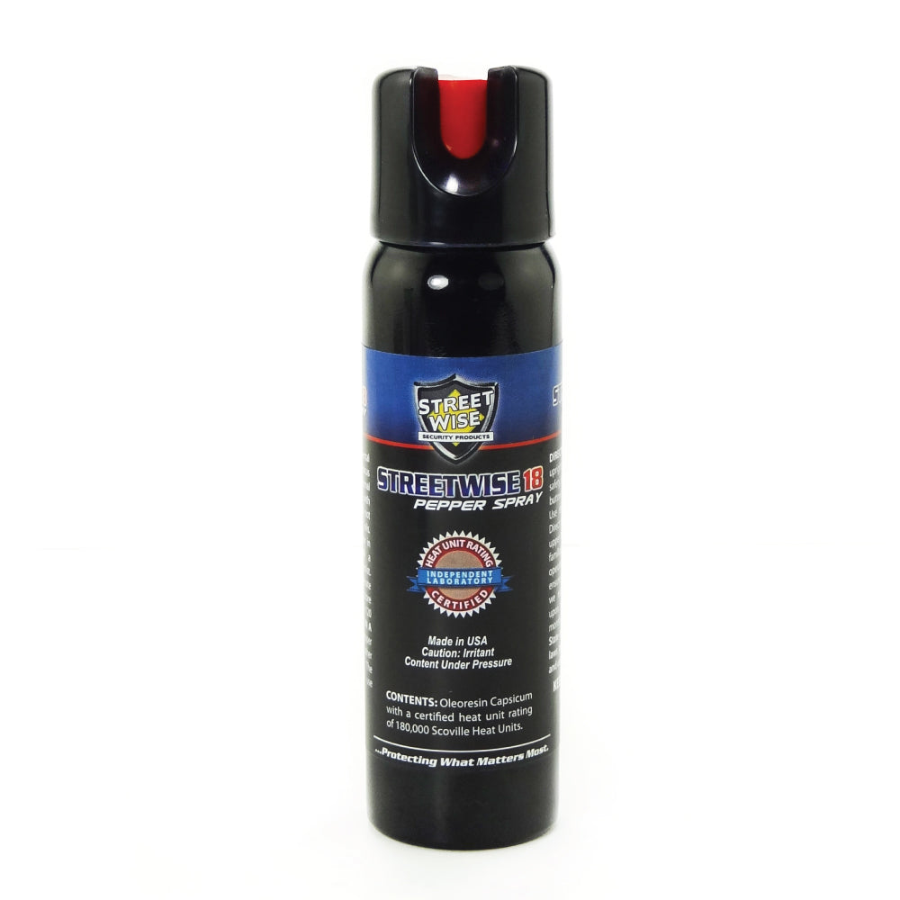 Streetwise 18 Stream Pepper Spray Twist Lock 4oz Pepper Spray - Tophatter Daily Deals