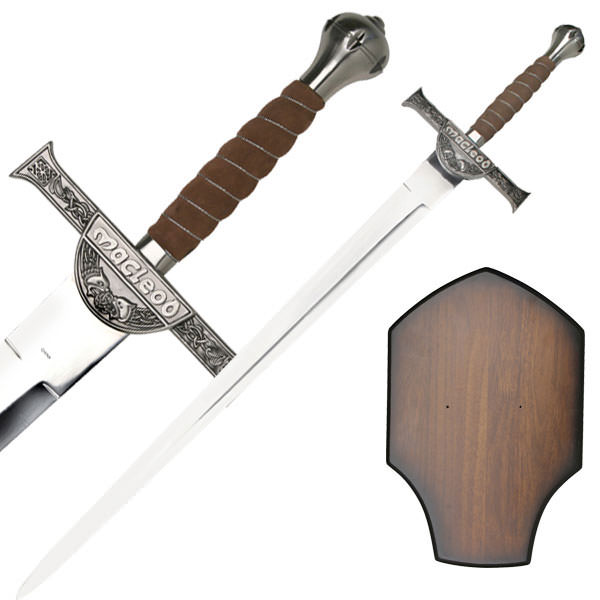 MacLeod Highlander Claymore Sword With Wall Display Plaque - Tophatter's Army Products & Self Defense Collectible Weapons - Tophatter Daily Deals