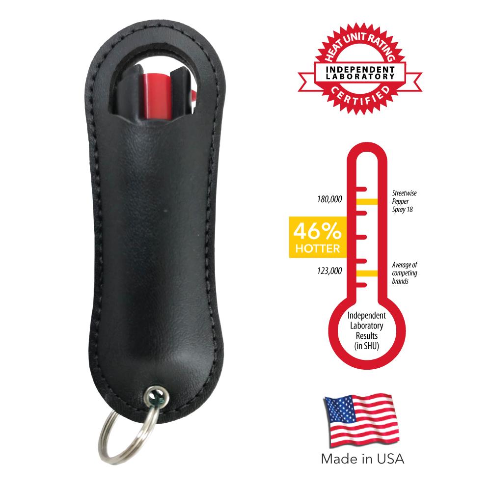 Streetwise 18 Stream Pepper Spray 0.5 oz Halo Pepper Spray - Tophatter Daily Deals