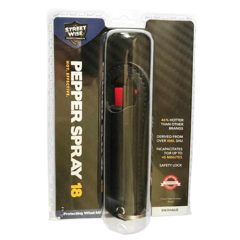 Streetwise 18 Stream Pepper Spray 0.5 oz Halo Pepper Spray - Tophatter Daily Deals