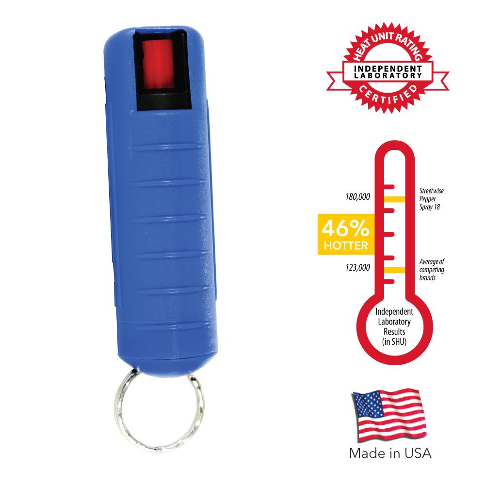 Streetwise 18 Stream Pepper Spray 0.5 oz Hard-case Pepper Spray - Tophatter Daily Deals