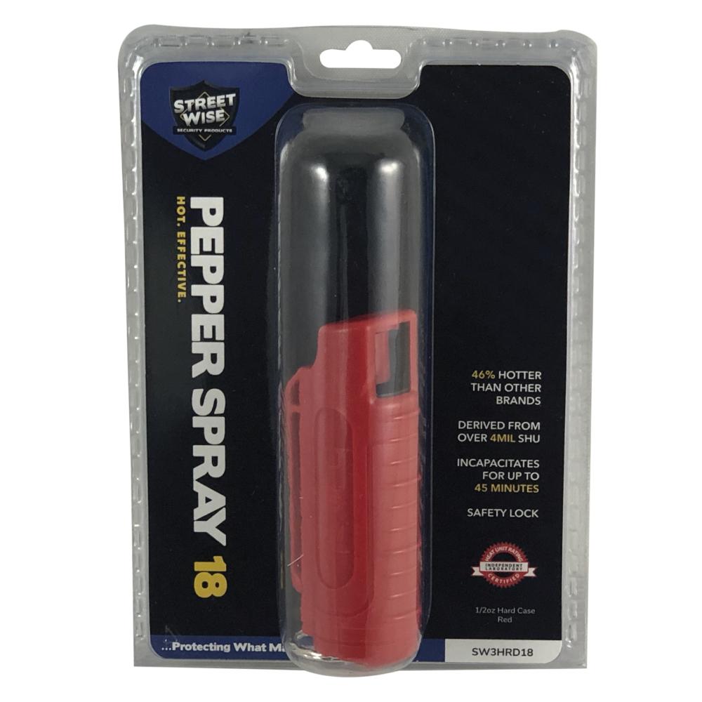 Streetwise 18 Stream Pepper Spray 0.5 oz Hard-case Pepper Spray - Tophatter Daily Deals