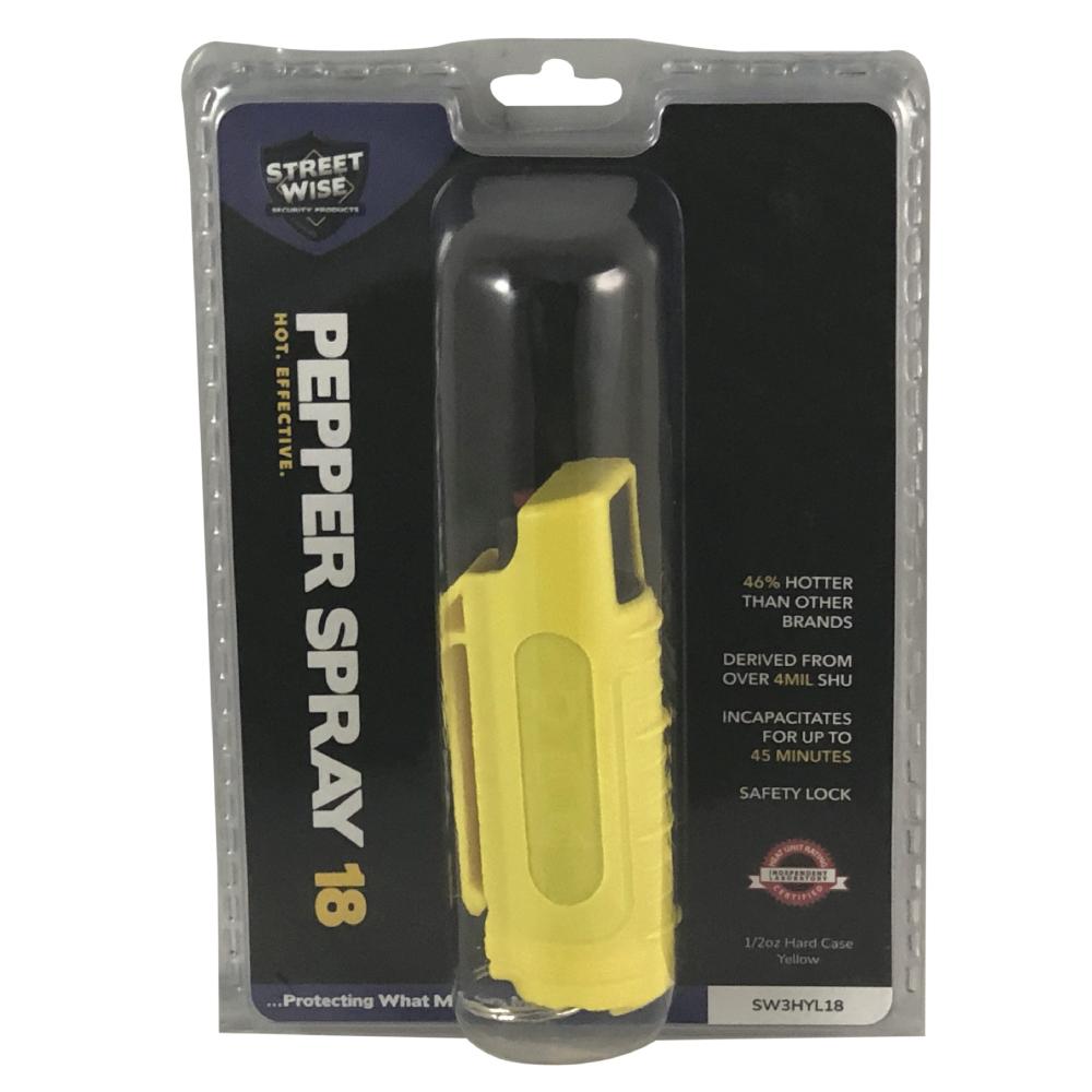 Streetwise 18 Stream Pepper Spray 0.5 oz Hard-case Pepper Spray - Tophatter Daily Deals
