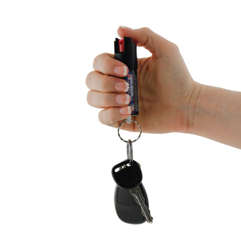 Streetwise 18 Stream Pepper Spray 0.5 oz Safety Lock Pepper Spray - Tophatter Daily Deals