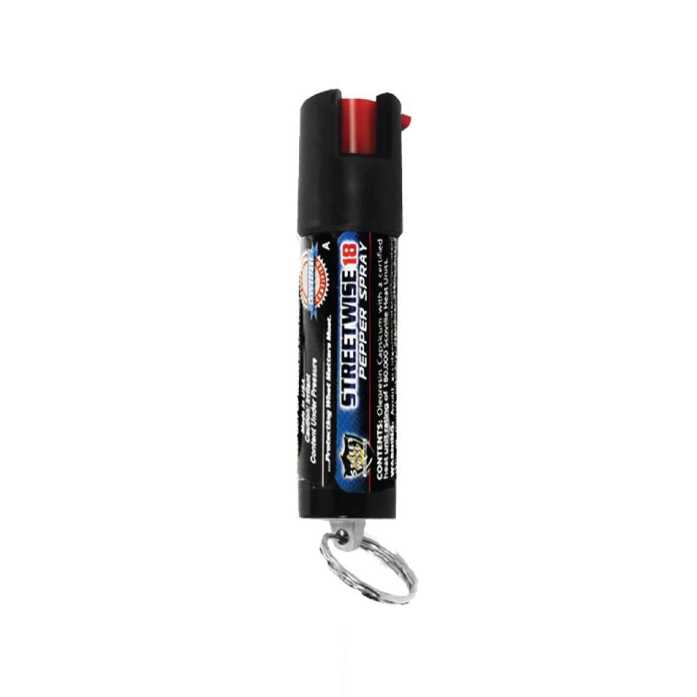 Streetwise 18 Stream Pepper Spray 0.5 oz Safety Lock Pepper Spray - Tophatter Daily Deals