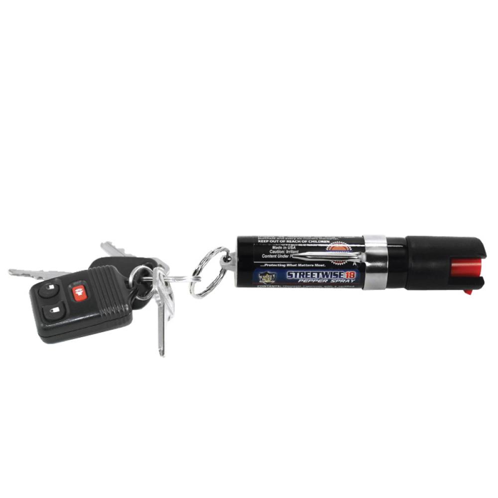 Streetwise 18 Stream Pepper Spray 0.75 oz Keyring & Clip Pepper Spray - Tophatter Daily Deals
