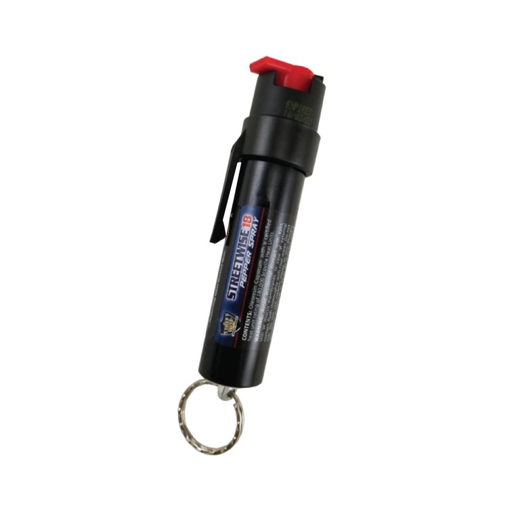 Streetwise 18 Stream Pepper Spray 0.75 oz Keyring & Clip Pepper Spray - Tophatter Daily Deals