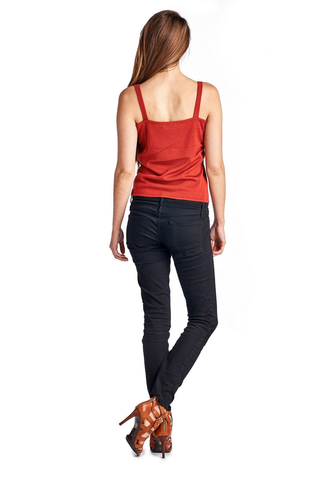 Women's Sweater Tank with Suede & Bead Trim Tanks - Tophatter Daily Deals