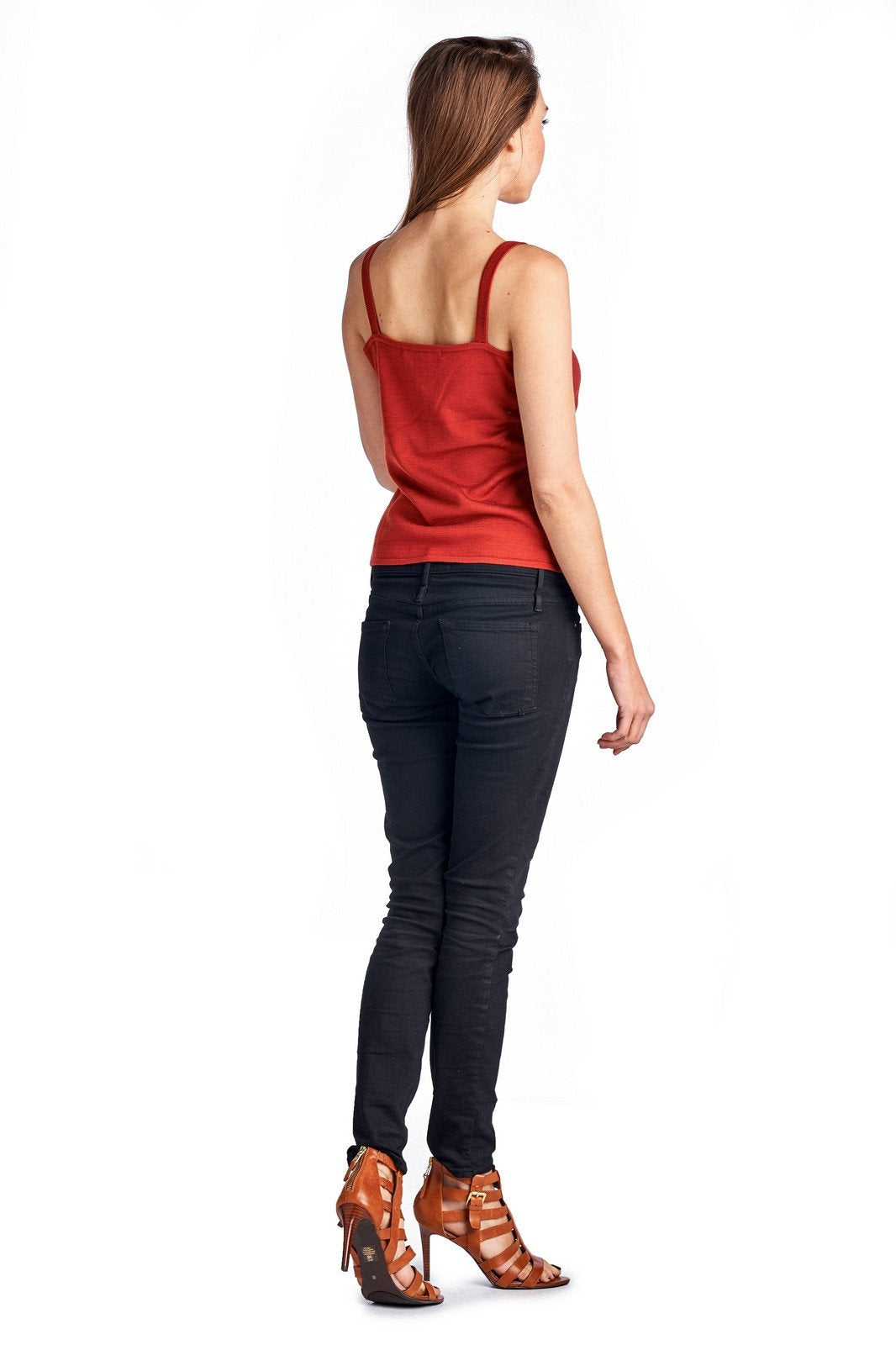 Women's Sweater Tank with Suede & Bead Trim Tanks - Tophatter Daily Deals