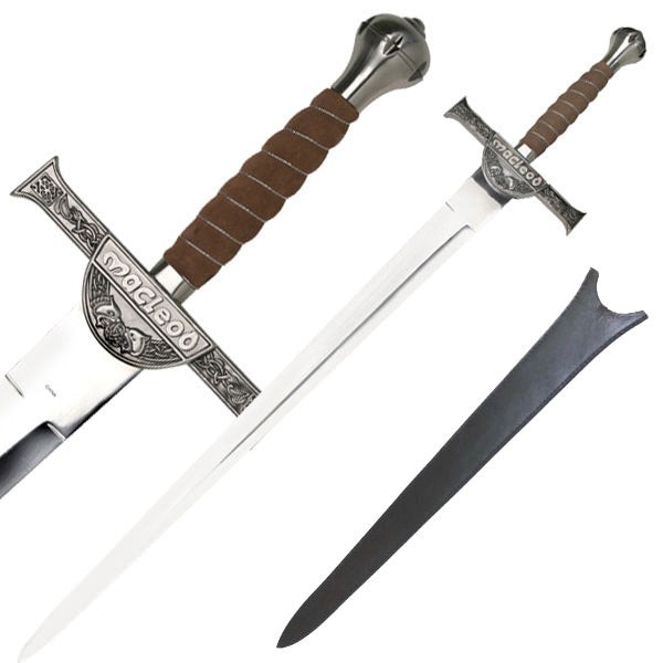 43 Inch Macleod Sword With Leather Sheath Collectible Weapons - Tophatter Daily Deals