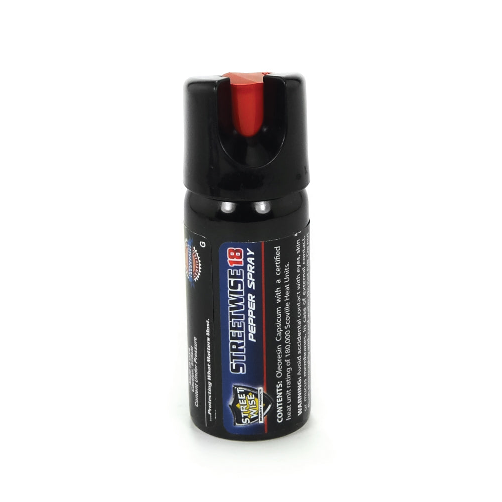 Streetwise 18 Stream Pepper Spray Twist Lock 2oz Pepper Spray - Tophatter Daily Deals