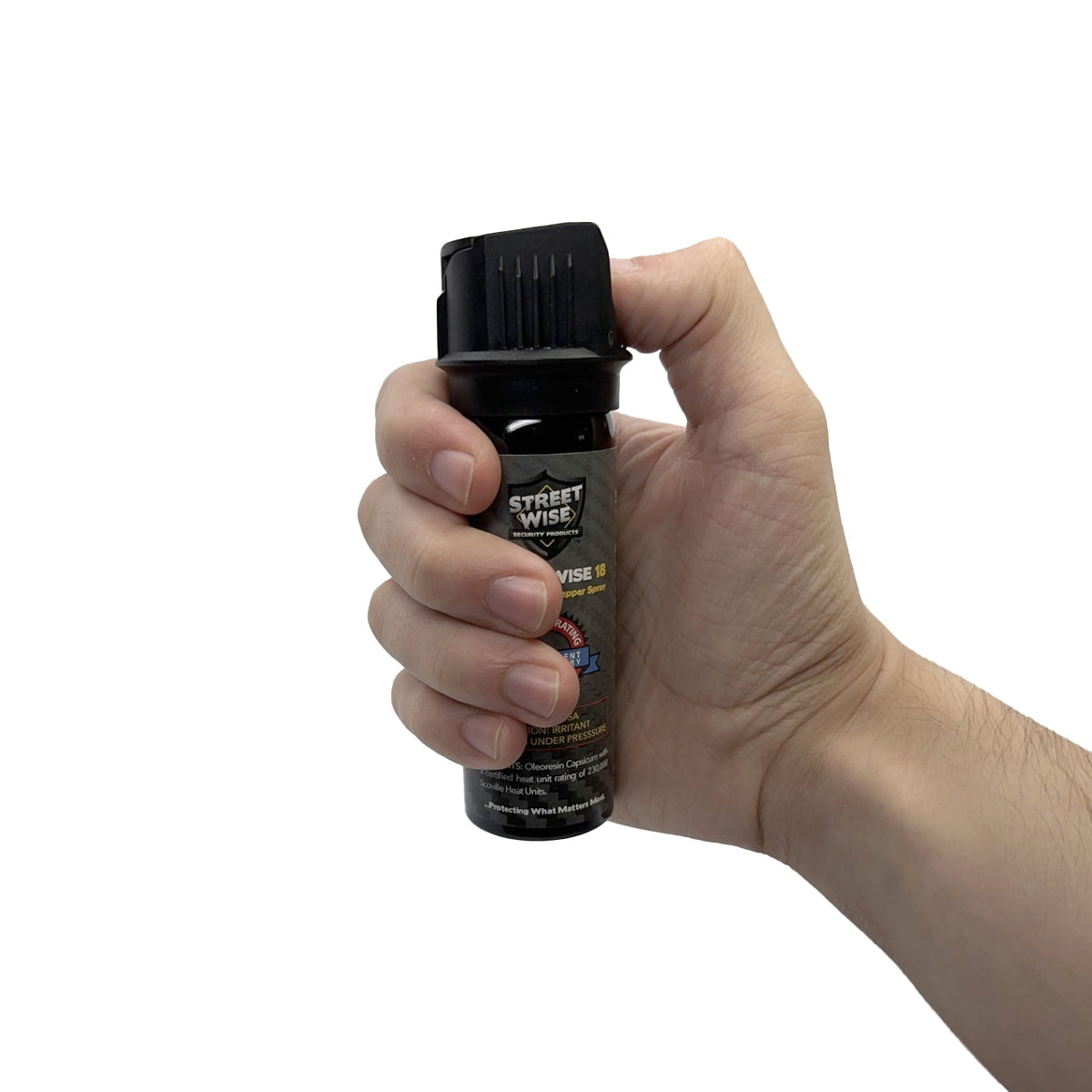 Streetwise 18 Stream Pepper Spray 3 oz Flip Top Pepper Spray - Tophatter Daily Deals