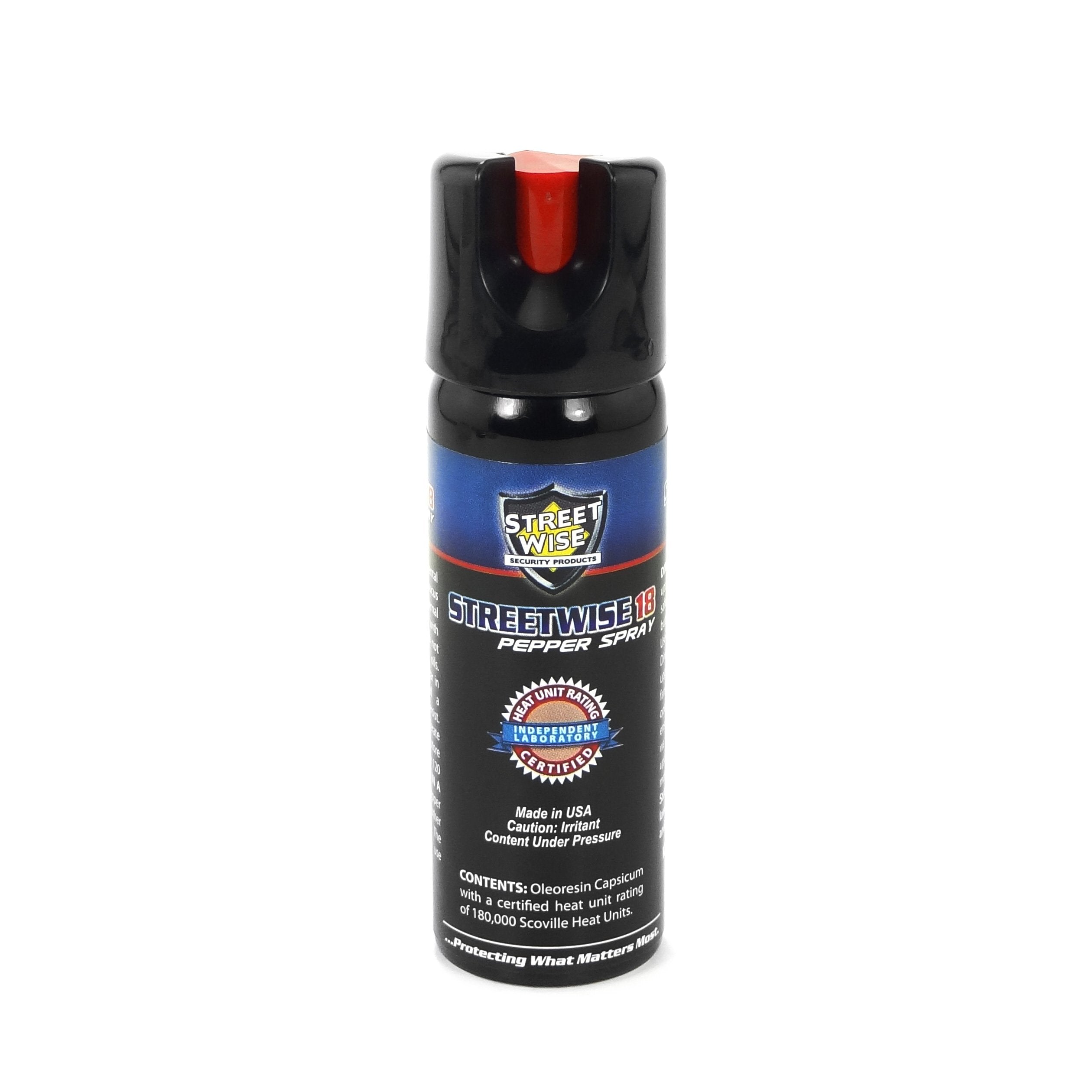 Streetwise 18 Stream Pepper Spray Twist Lock 3oz Pepper Spray - Tophatter Daily Deals