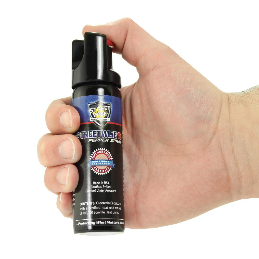 Streetwise 18 Stream Pepper Spray Twist Lock Pepper Spray - Tophatter Daily Deals