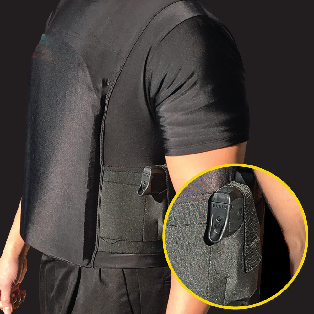 Safe-T-Shirt (Ballistic Plate Carrier w/Holster) Shirt - Tophatter Daily Deals