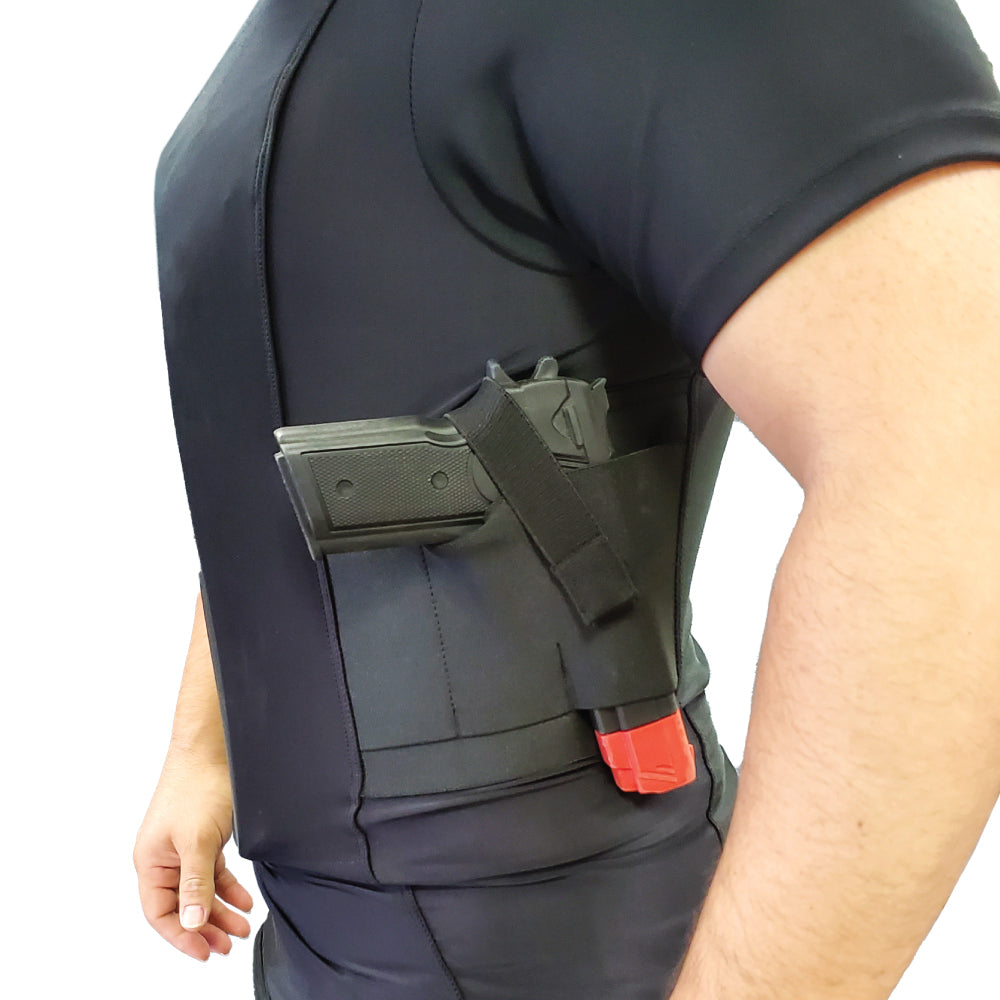 Safe-T-Shirt (Ballistic Plate Carrier w/Holster) Shirt - Tophatter Daily Deals