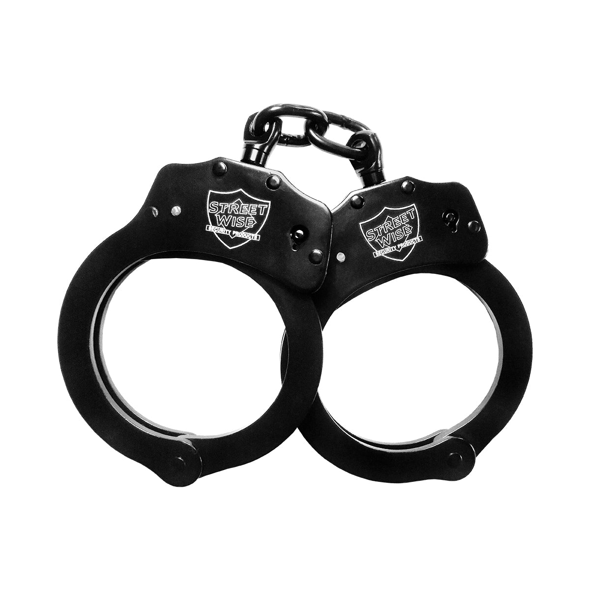 Streetwise Black Solid Steel Handcuffs - Tophatter Daily Deals