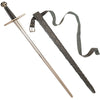 Crusader Sword With Scabbard and Belt Full Functional Battle Ready Tempered Steel Collectible Weapons - Tophatter Daily Deals