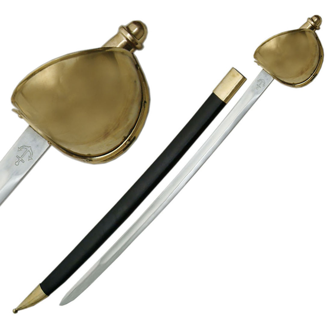 Civil War U.S 1860 Naval Cutlass Sword Reproduction - Tophatter's Inc. Weapons Store Online Collectible Weapons - Tophatter Daily Deals